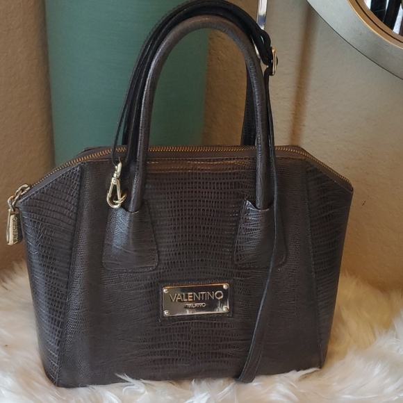 Mario Valentino Handbags - Mario Valentino Women's Minimi Croc Embsd Leather